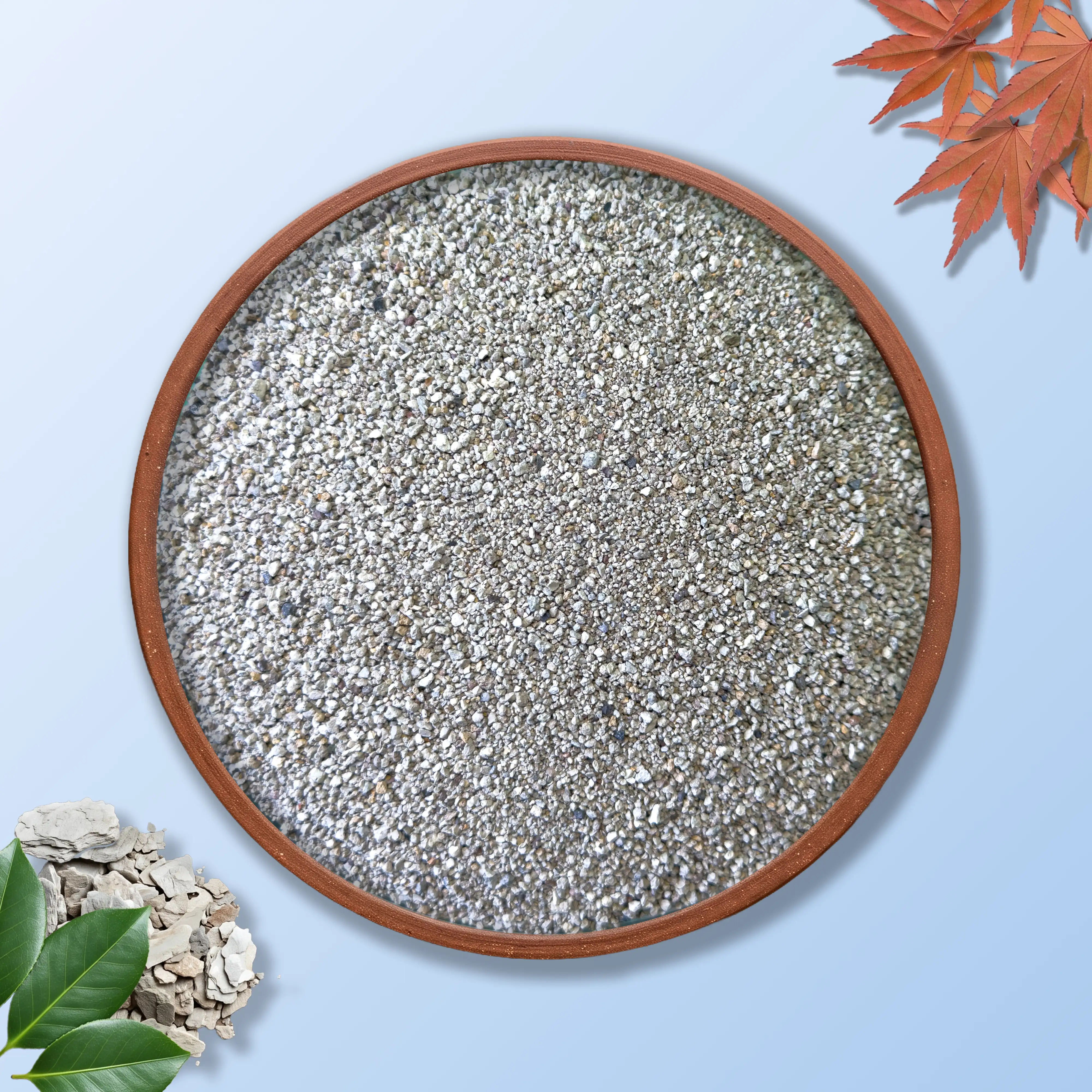 Crushed bentonite texture detail